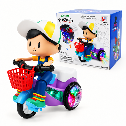 🚲 Lights, music, and amazing 360° stunts! ✨ This electric tricycle brings exciting action and nonstop fun for kids. 🎶🎁