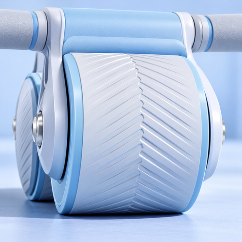 Blue Automatic Rebound Ab Roller with Digital Counter