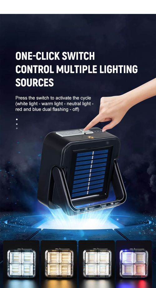Black Outdoor LED Camping Lamp with Tripod
