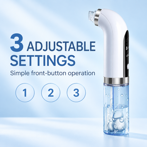 SX-128A Water-Tank Facial Cleansing Device with 6 Interchangeable Tips