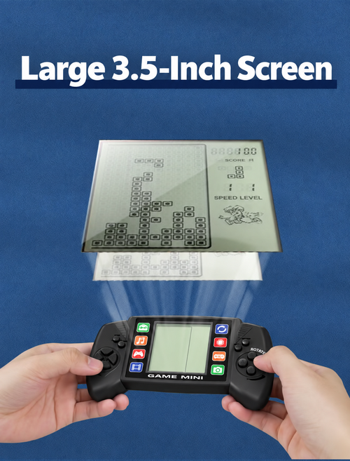 Black 3.5-Inch Handheld Block Game Console