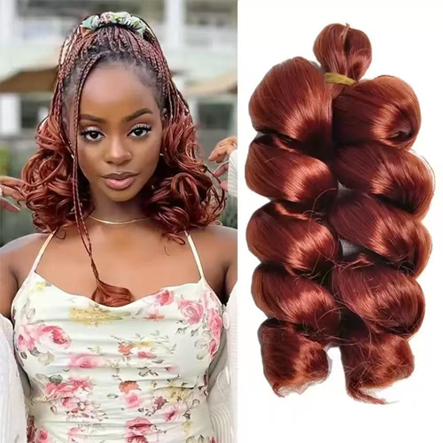 Auburn French Curl Braiding Hair Extension