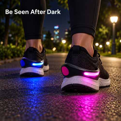LED Shoe Heel Safety Lights - Pink or Blue