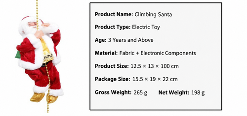 Climbing Santa Claus Hanging Christmas Decoration