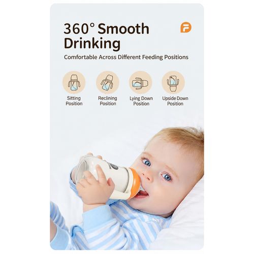 FINER CARE 240 ml Baby Bottle with Handles and Dust Cap