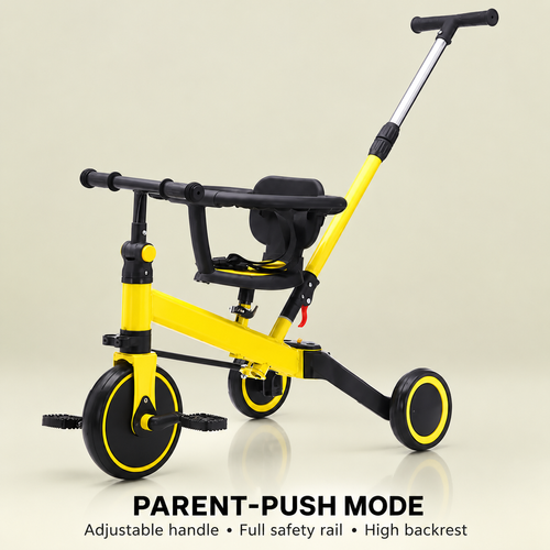 🚲 Easy rides, safer steering! Parents can guide the front wheel using the push handle for smooth, controlled family fun. 👨‍👩‍👧✨