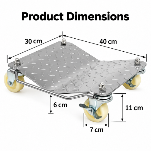 Heavy-Duty Steel Car Wheel Dolly with 360 Degree Casters
