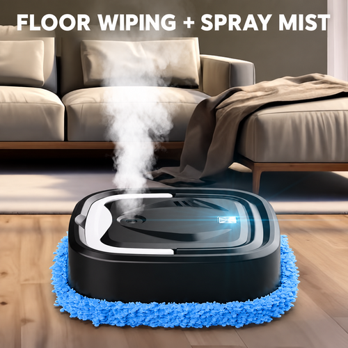 Compact Electric Floor Mop with Spray Mist and Microfibre-Style Pad – Black
