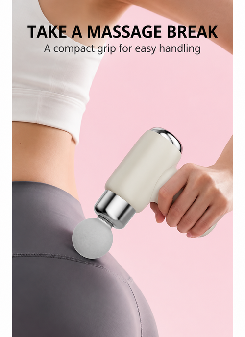 Handheld Massage Gun with 6 Speed Settings and Interchangeable Heads