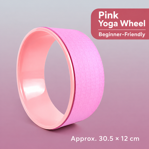 Pink Yoga Wheel for Stretching and Balance