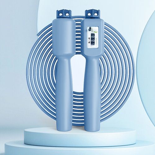 Blue Jump Rope with Mechanical Counter