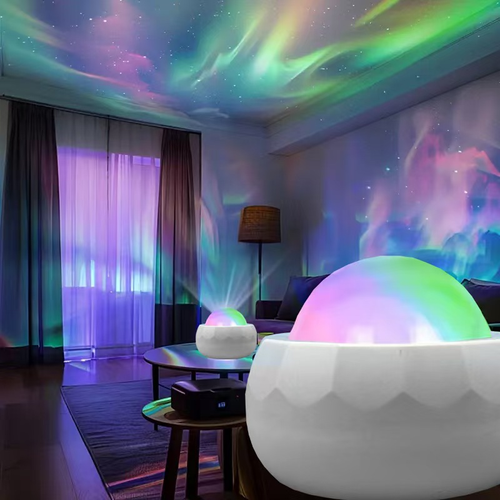 White Galaxy Star Projector Night Light