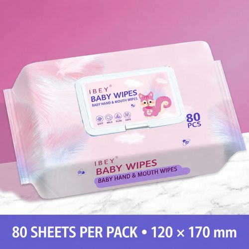 8-Pack Baby Wet Wipes, 80 Sheets Per Pack