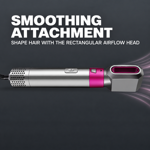 5-in-1 Hot Air Hair Styler and Dryer Brush with 5 Interchangeable Attachments