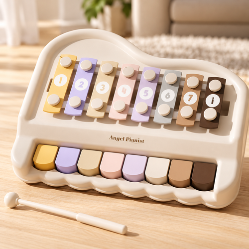 Pastel 8-Note Xylophone and Keyboard Toy