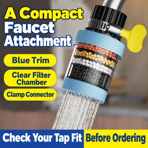 Blue Faucet Extension Filter Attachment