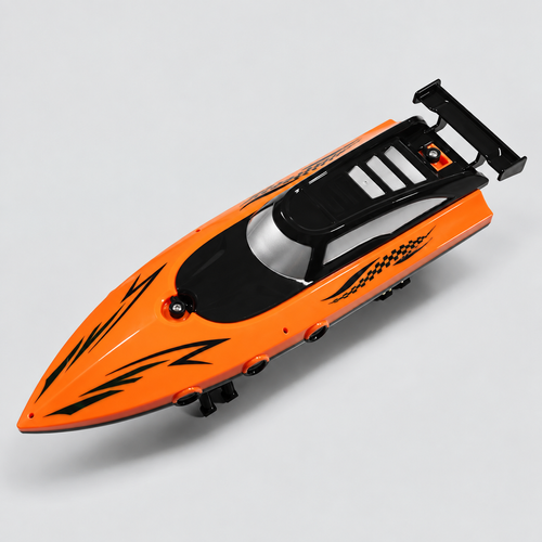 Remote-Control Speedboat Toy with Directional Steering – Orange