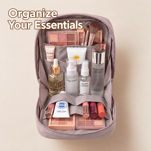 Upright Mini Makeup Bag, 14 x 6 x 16 cm