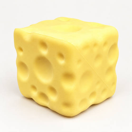 Cheese Cube Squishy Stress Toy, Single Piece