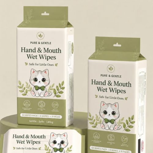 18-Pack Pocket Hand and Mouth Wet Wipes