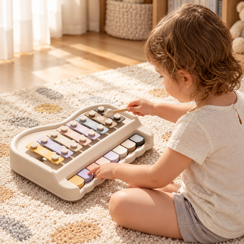 Pastel 8-Note Xylophone and Keyboard Toy