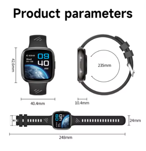 2025 New Arrival Fashion HT31 Smart Watch 1.72inch Big Screen Soft Strap Flashlight Outdoor Sport Watch for Women Men