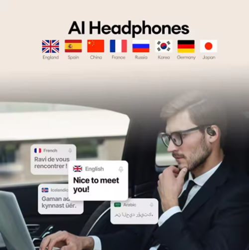 Factory Sales Ear Clip Earphone Ai Translation Real Language Time Open Ows Air Bone Conduction Tws Wireless bluetooth Earbuds