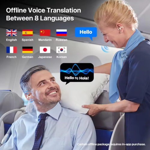 Factory Sales Ear Clip Earphone Ai Translation Real Language Time Open Ows Air Bone Conduction Tws Wireless bluetooth Earbuds