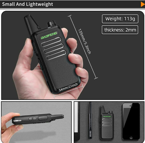 BF-T20 Baofeng 16 Channel Long Range PMR 446 FRS Portable Walkie Talkies PTT 2W USB Charging Handheld Mini Walkie-talkie