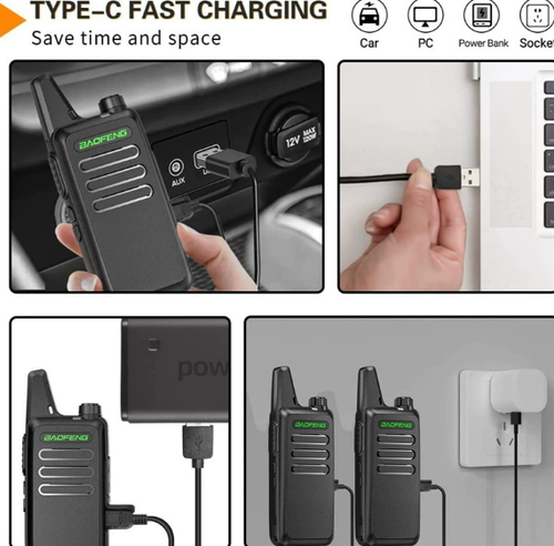 BF-T20 Baofeng 16 Channel Long Range PMR 446 FRS Portable Walkie Talkies PTT 2W USB Charging Handheld Mini Walkie-talkie