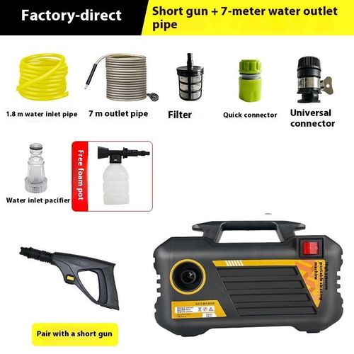 Portable Wash Machine 3000w 7-12MPA（70-120BAR） High Pressure Washer With Electric Car Washer Gun