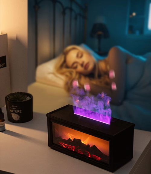 Flame-shaped aromatherapy humidifier