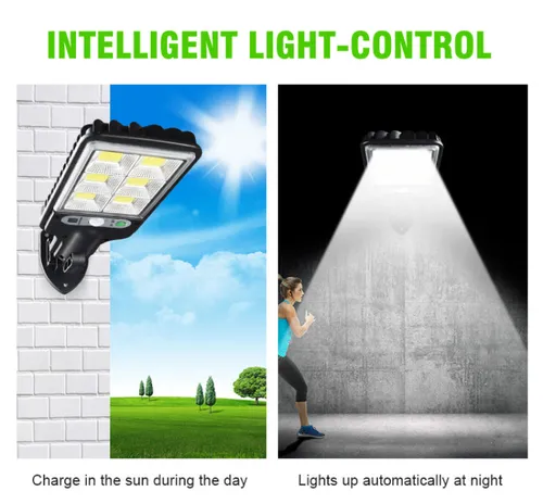 Wall-Mounted Human Induction Motion Sensor Solar Lights Outdoor Street With Remote Control
