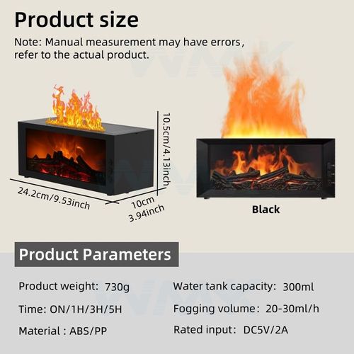 Flame-shaped aromatherapy humidifier