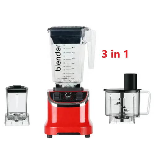 Commercial Electric Juicer Blender Grinder Big Capacity Table Structure Smoothie Maker Household Use Vetable Fruit Accessory（0.8L+2.5L）