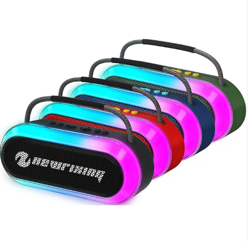 New Model RGB Speaker  Portable Speaker with 2pcs Wireless Microphone Wireless bluetooth Speaker