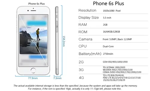 iPhone 6sp 16 G & 32G & 64 G