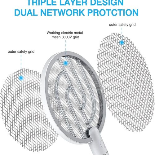 USB Electric Mosquito Swatter-Color Box Packaging Convenient Charging for Indoor Use Effective Against Flies & Mosquitoes