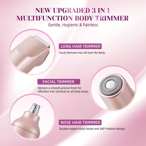 Electric Trimmer for Women Three Shaver for Facial Bikini Body Hair Removal Portable Mini Bikini Shaver for Household Use