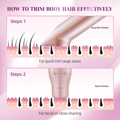 Electric Trimmer for Women Three Shaver for Facial Bikini Body Hair Removal Portable Mini Bikini Shaver for Household Use