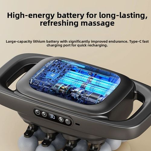 8 Head Fascia Body Massage Gun Portable Percussion Therapy Fascial Gun for Waist Back Leg Deep Massage Whole Body