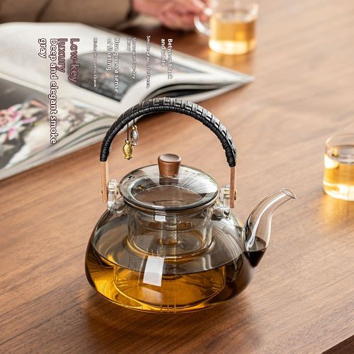 1200ml High Borosilicate Glass Teapot With Filter Boiling Teapot Glass Health Pot Household Kettle Office Tea Set