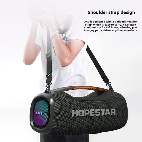 HopeStar Blue Tooth Outdoor Horn 100W Vibration Rechargeable Portable Partybox Dual Woofer Speaker A60