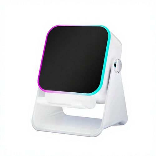 5 in 1 Wireless Induction Speaker Phone Stand Multifunctional Stereo Sound Square Wireless Speakers Bracket RGB Phone Holder