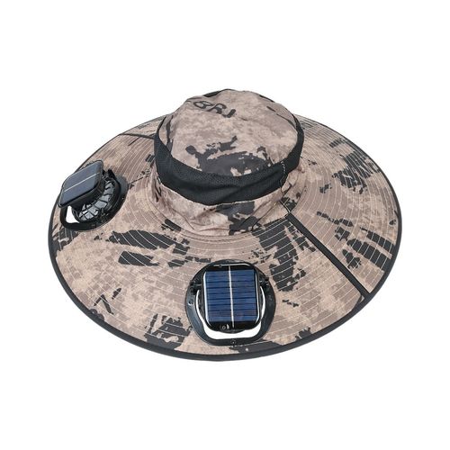 New Style Popular Cooling UV Protection Summer Outdoor Work Sun Protection Hat Solar Fan Hat With Two Solar Fans