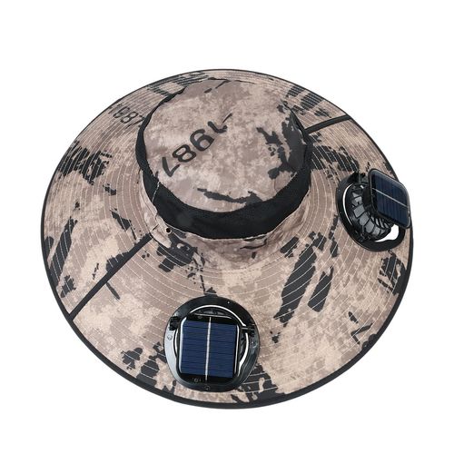 New Style Popular Cooling UV Protection Summer Outdoor Work Sun Protection Hat Solar Fan Hat With Two Solar Fans
