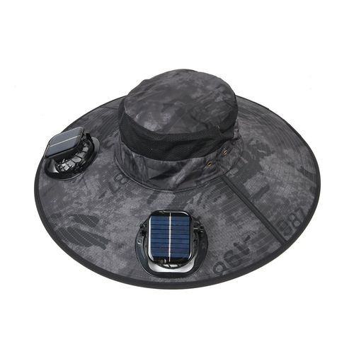 New Style Popular Cooling UV Protection Summer Outdoor Work Sun Protection Hat Solar Fan Hat With Two Solar Fans