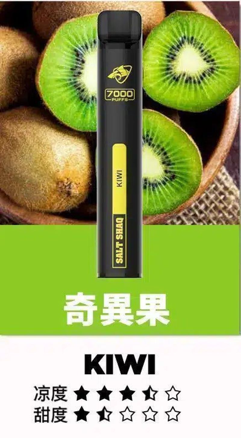 SALT SHAQ拋棄式電子煙 7000口搭配多口味，補貨與續用更好評估