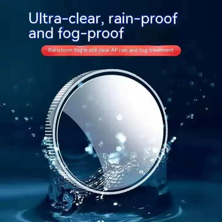 Car Rearview Mirror HD Blind Spot Mirrors 360-Degree Wide Angle Car Round Convex Mirror Adjustable With Screw Sucker