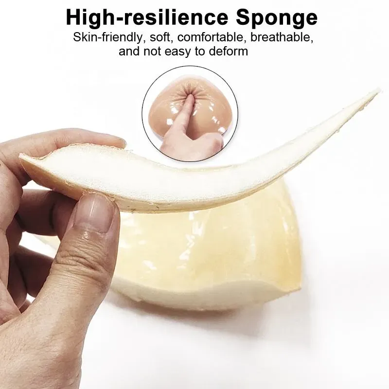 High Quality Thicken Push up Bra Pad Soft Sponge Breathable Strong Sticky Reusable Bra Pads Dark